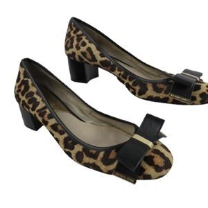 Michael Kors Leopard Print Heels with Black Bow